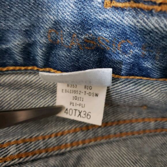 Eddie Bauer Straight Classic Fit Blue Jeans Mens Sz 40Tx36 (39 X‎ 34.5 Actual) - Picture 10 of 15